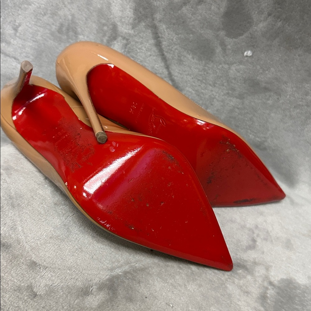 Christian Louboutin 120mm So Kate Patent Pointed-Toe Pumps Size 38 1/2 - Picture 8 of 11